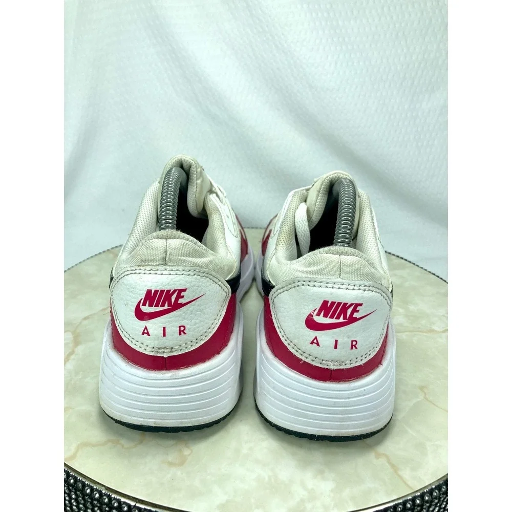 Nike Air Max SC Low Top Shoes Womens 9 White Red Sporty Streetwear Y2K Sneakers
